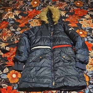 Tommy Hilfiger Navy Jacket with Red and White Accents